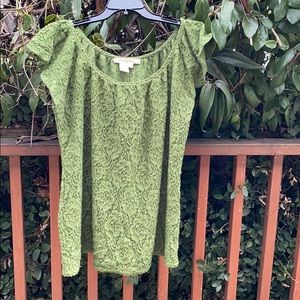 Green brocade blouse